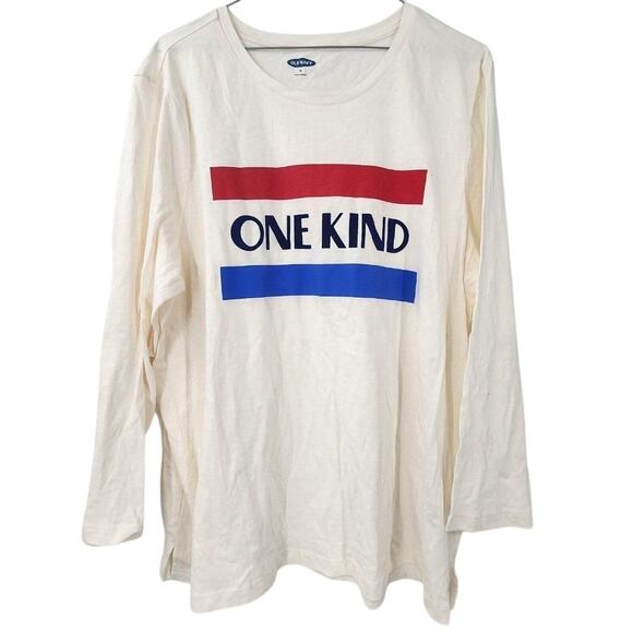 NWT OLD NAVY "One Kind" Long Sleeve Tee Shirt Womens Size XL Extra Large - Picture 1 of 4